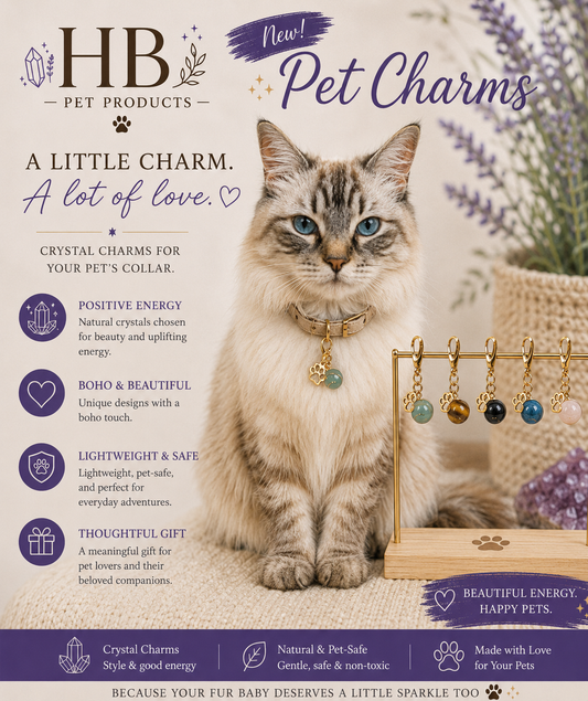 Small Crystal Paw Charm | Crystal Collection | Healing Bohemian